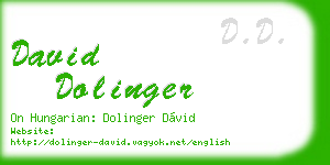 david dolinger business card